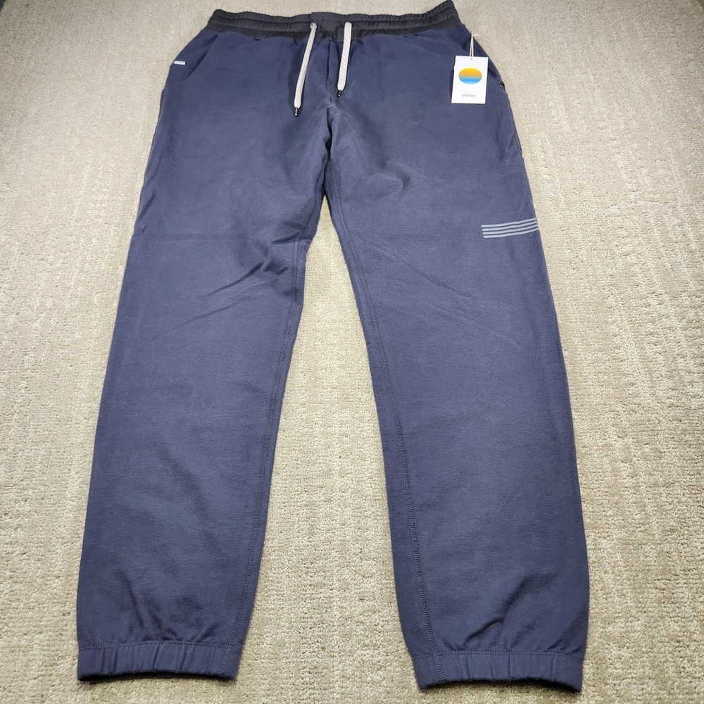 Vuori Balboa Pants Men XL Jogger Sweatpants Tapered Athleisure Blue V406 NEW
